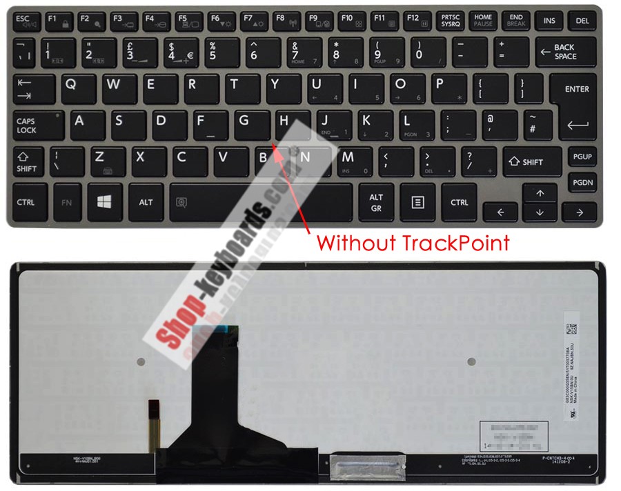 Toshiba 9Z.NAJBN.50T Keyboard replacement