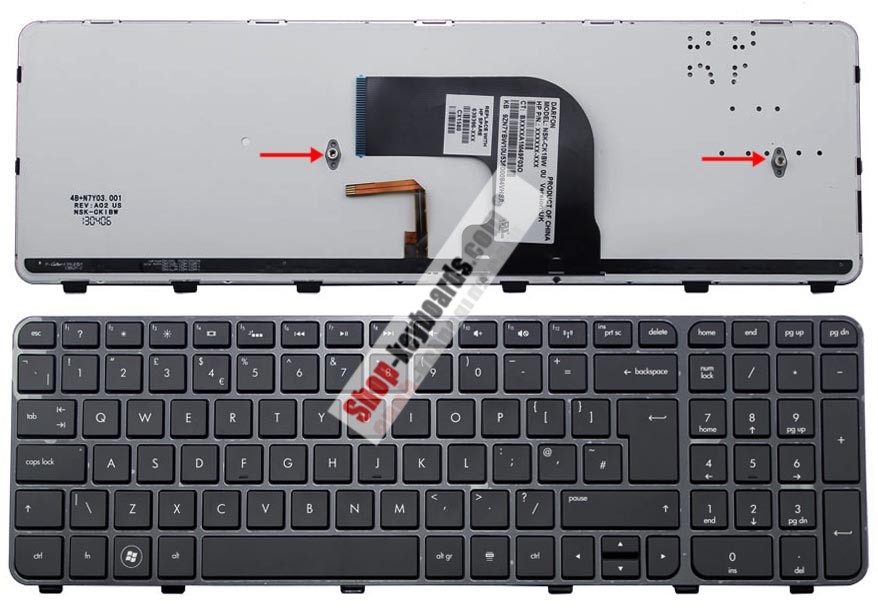 HP ENVY DV6-7280EX  Keyboard replacement