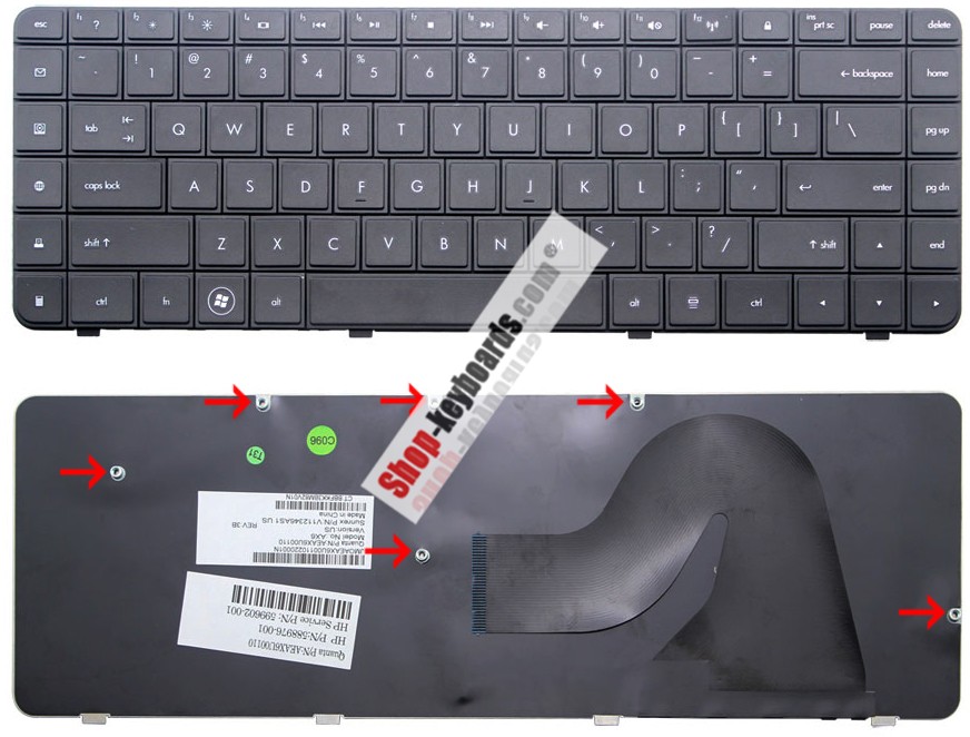 HP 630432-BG1  Keyboard replacement