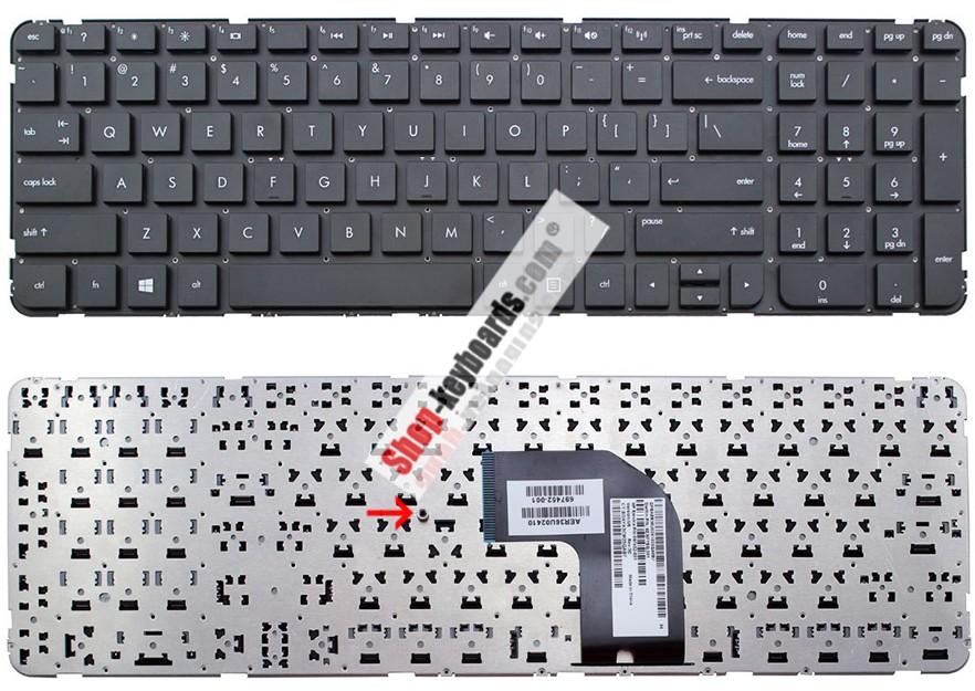 HP 9Z.N7YSQ.50S  Keyboard replacement