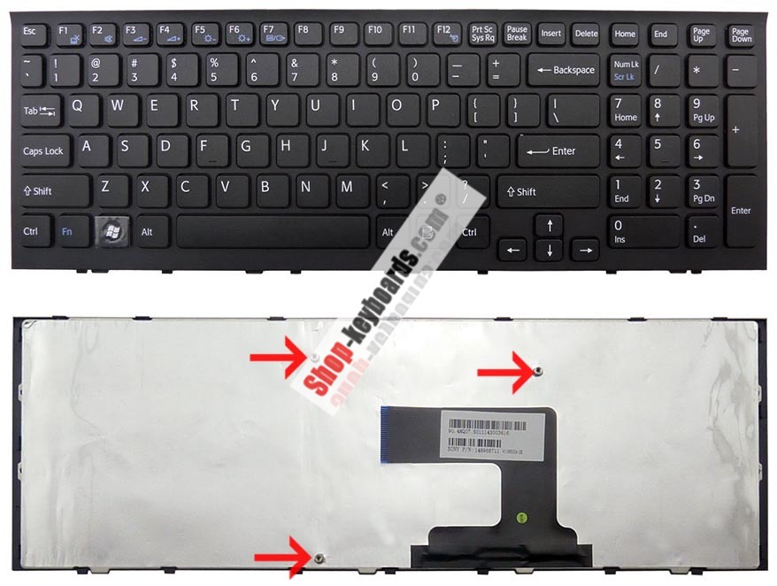 Sony 1-489-816-11 Keyboard replacement