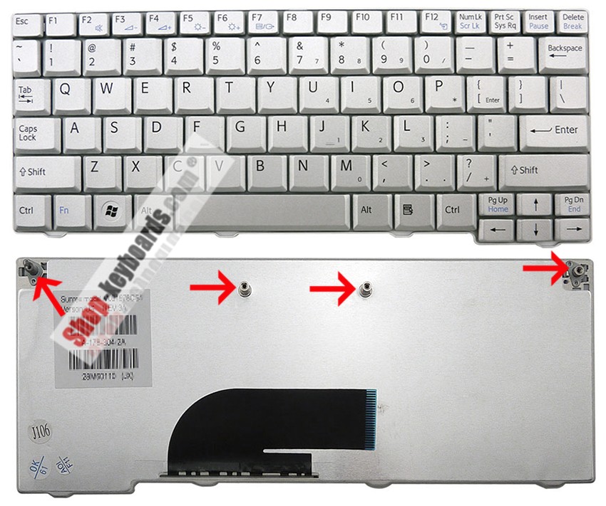 Sony VAIO VPC-M12M1R/W Keyboard replacement