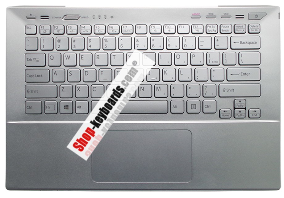 Sony 9Z.N6BBF.5OE Keyboard replacement