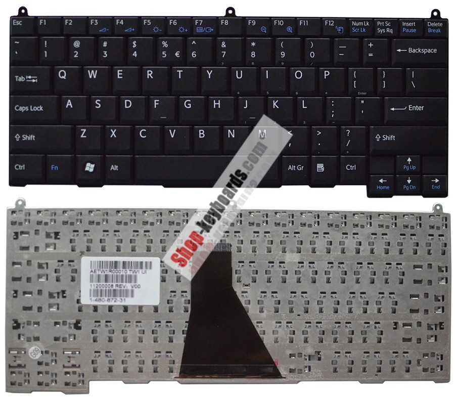 Sony Vaio VGN-BZAA Keyboard replacement