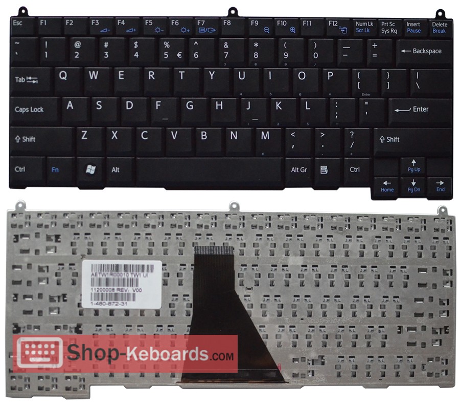 Sony Vaio VGN-BZ569P  Keyboard replacement