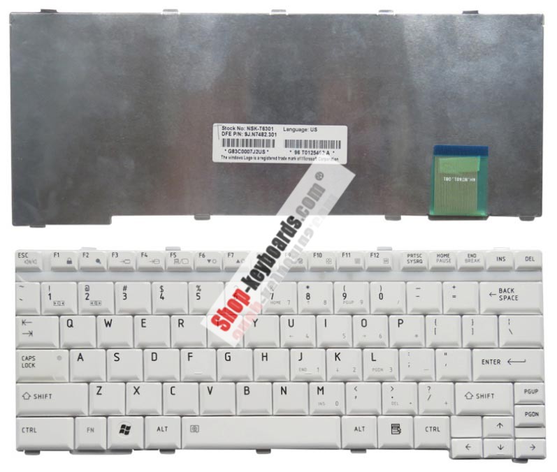 Toshiba NSK-T6C0Q Keyboard replacement