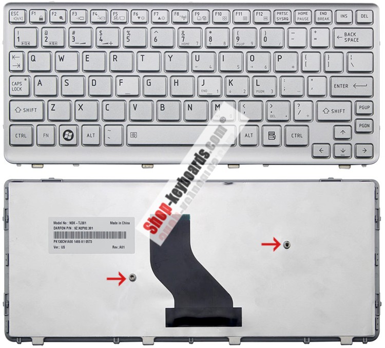 Toshiba NSK-TJ30J Keyboard replacement