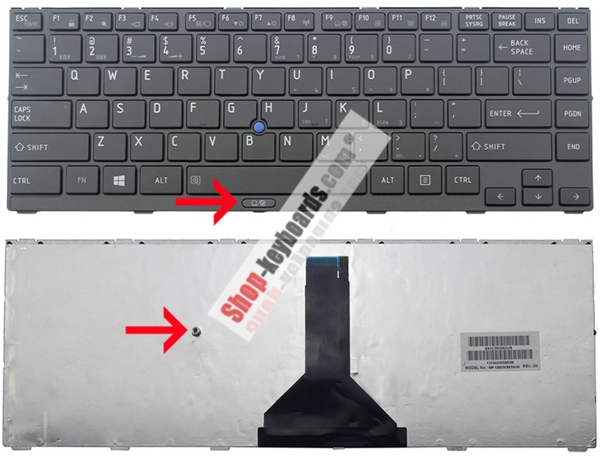 Toshiba MP-10N93U46356 Keyboard replacement