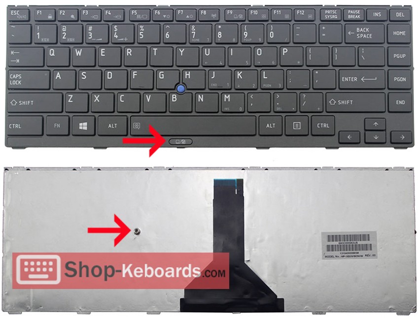 Toshiba MP-12Q56F063561W  Keyboard replacement