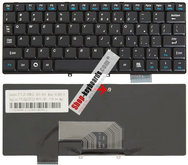 Lenovo KU-80E0 Keyboard replacement