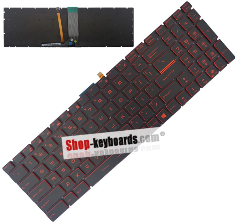 MSI GAMING GE72 6QF-061CZ  Keyboard replacement