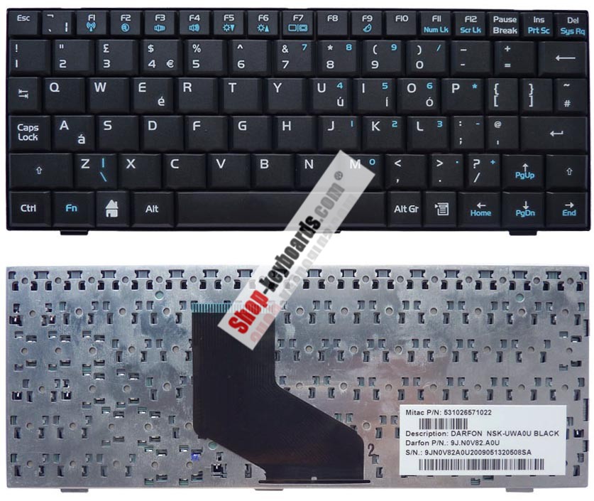DFE Hercules eCafe EC-900-H60G-IA Keyboard replacement