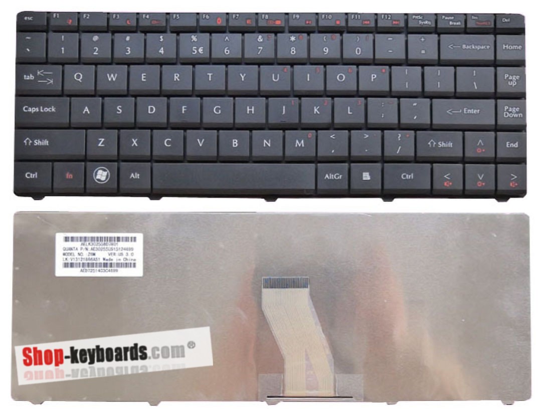 Replacement EMACHINES D525 laptop keyboards with High Quality from