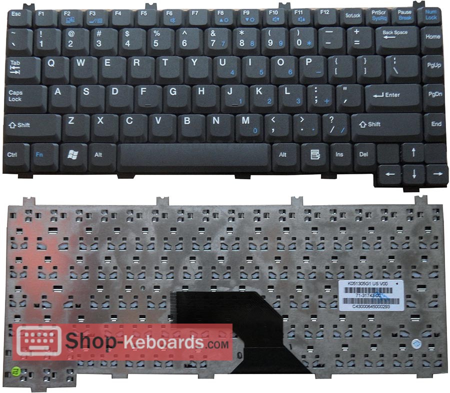 Fujitsu Amilo Pro V2010 Keyboard replacement