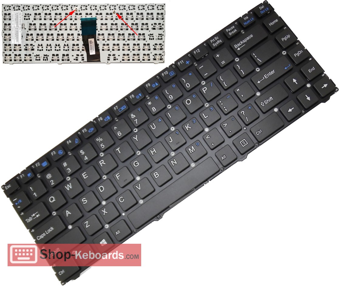 Clevo W940LU Keyboard replacement