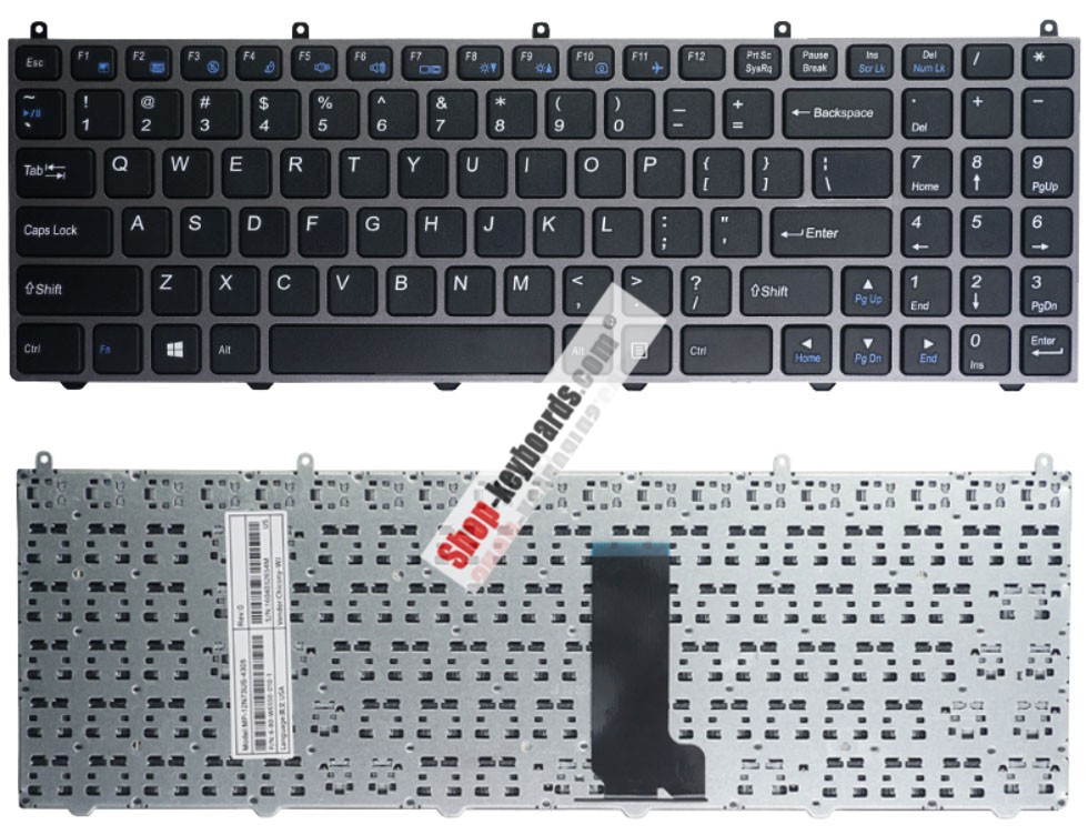 Clevo MIFCOM VM5-S(W650RB)(ID 2421) Keyboard replacement