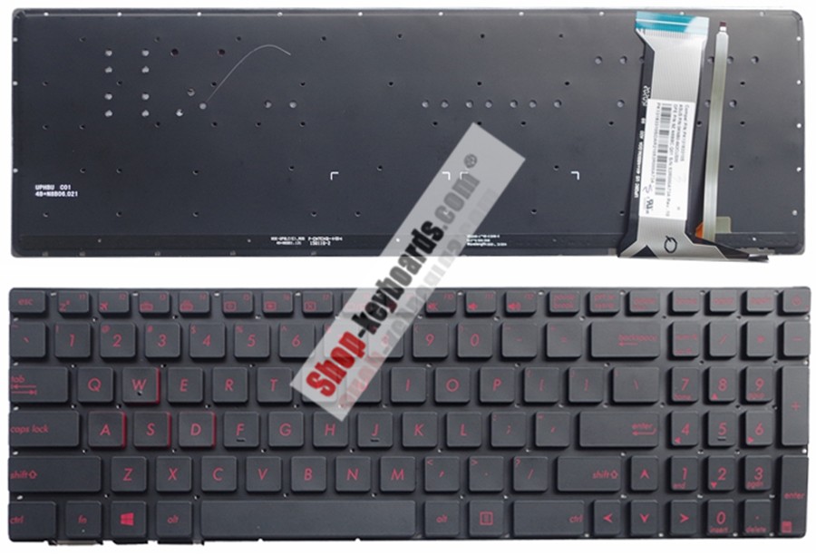 Asus 9Z.N8BBC.Q01 Keyboard replacement