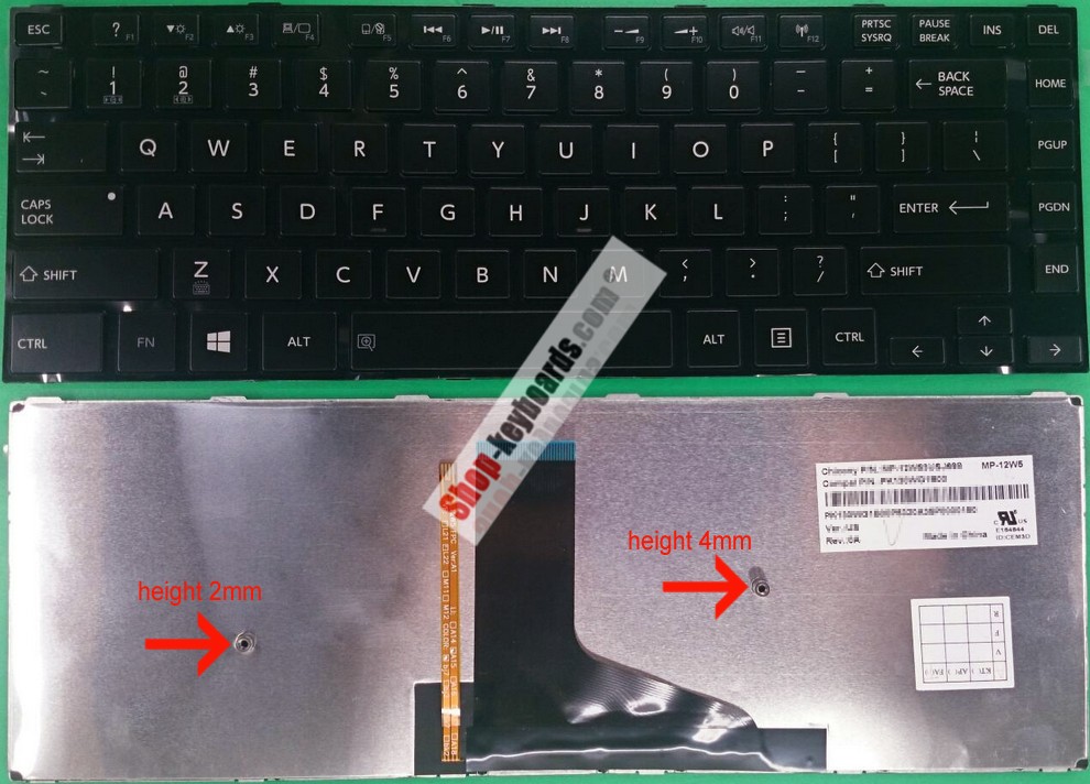 Toshiba AEBY3U00010SP Keyboard replacement
