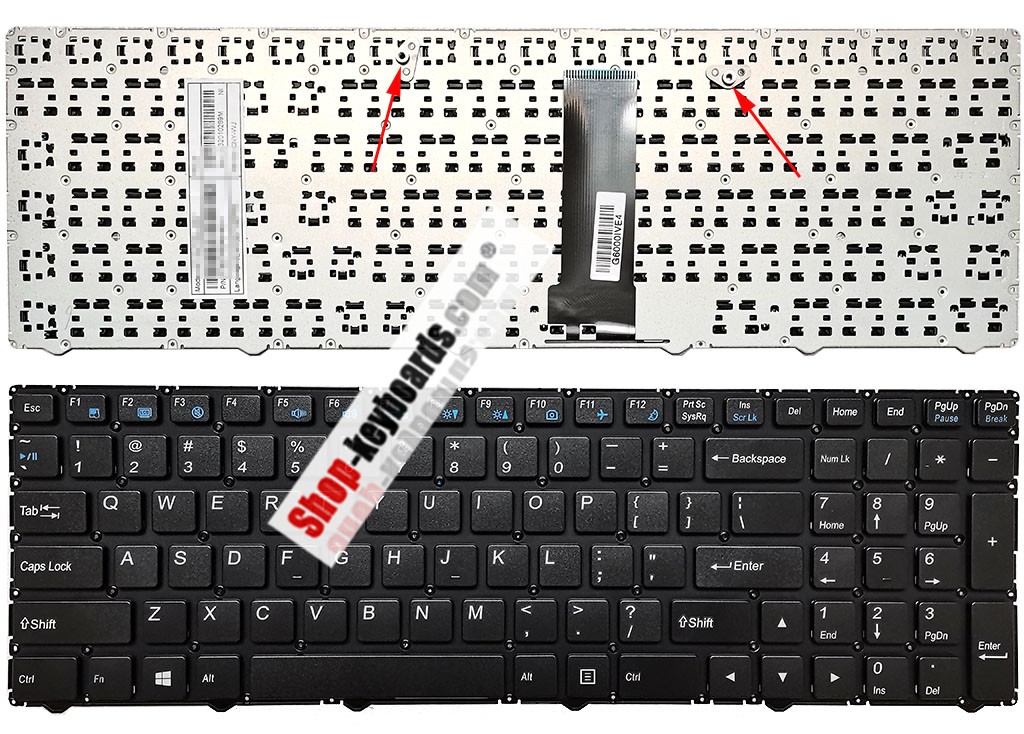 Clevo MP-13M16GB-4302 Keyboard replacement