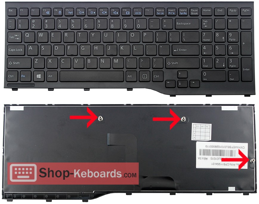 Fujitsu Lifebook AH552 Keyboard replacement