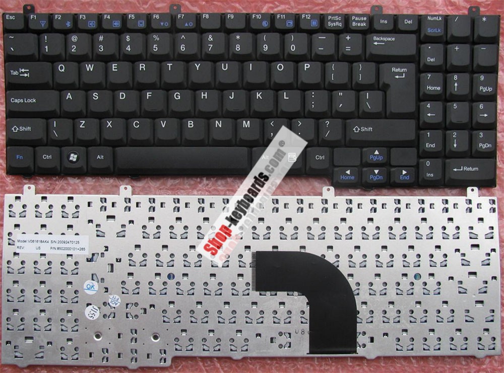Packard Bell EasyNote W8924 Keyboard replacement