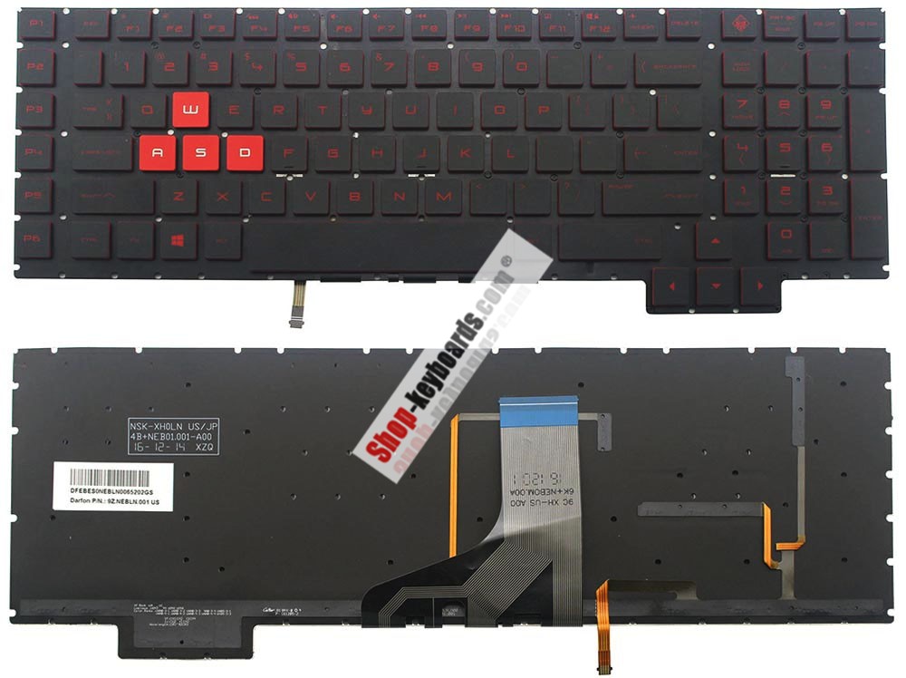 HP OMEN 17-AN139NF  Keyboard replacement