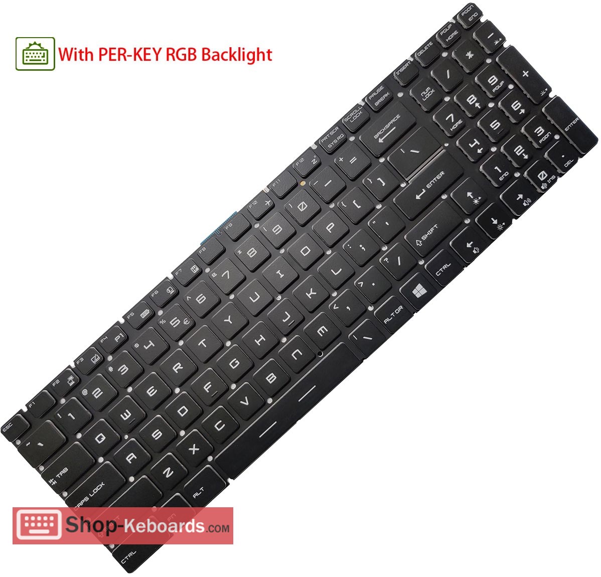 MSI GS75 Stealth 8SG  Keyboard replacement