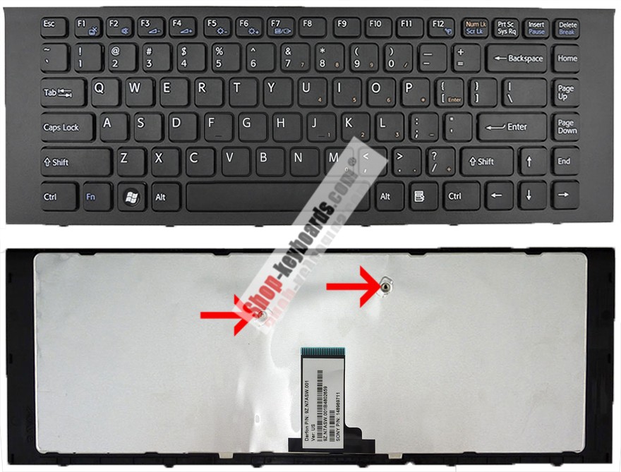 Sony VAIO VGN-SR590GTB  Keyboard replacement