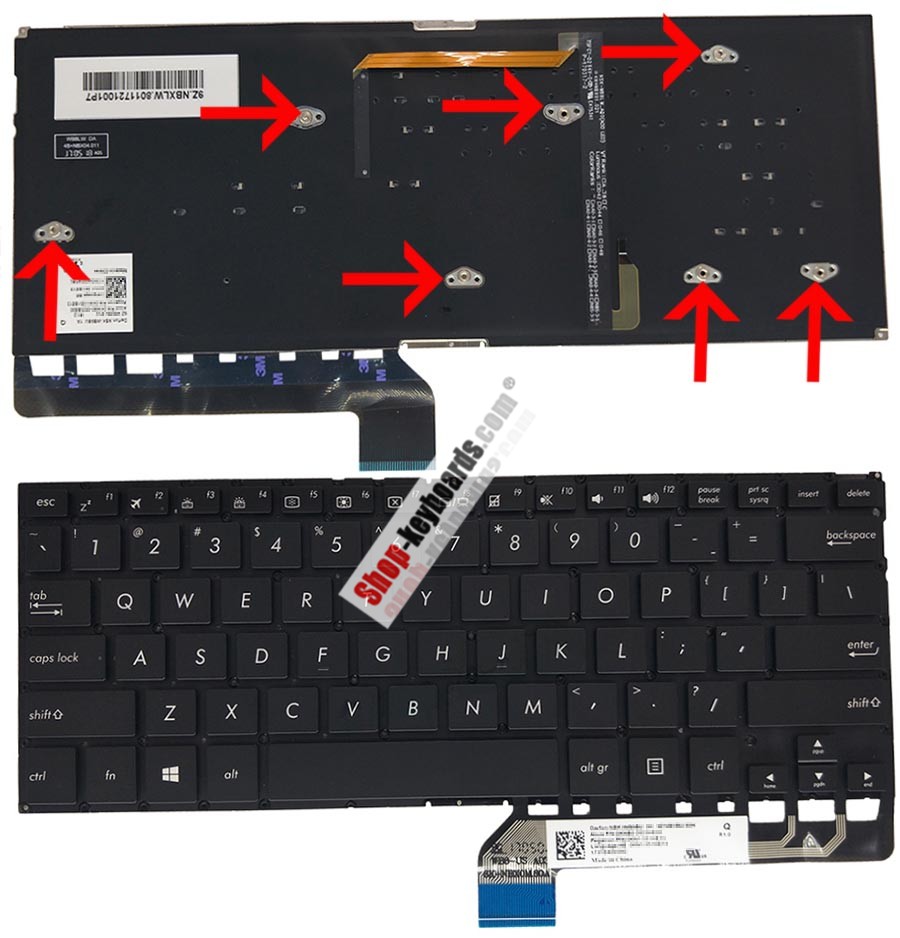 PEGATRON 0KN1-351IT13 Keyboard replacement