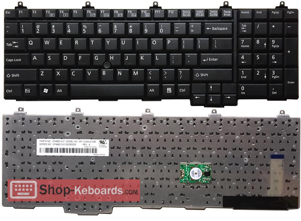 Fujitsu MP-10J66E0-D85 Keyboard replacement