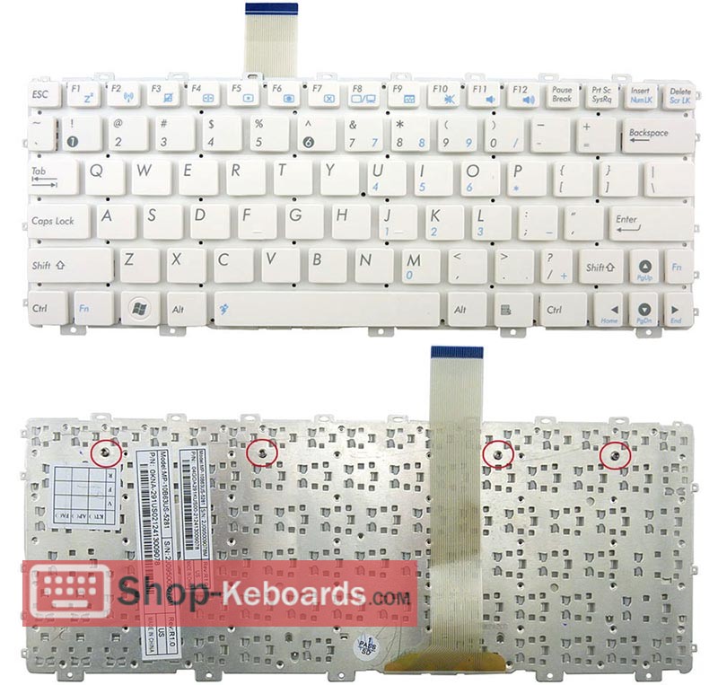 Asus Eee PC 1015P Keyboard replacement
