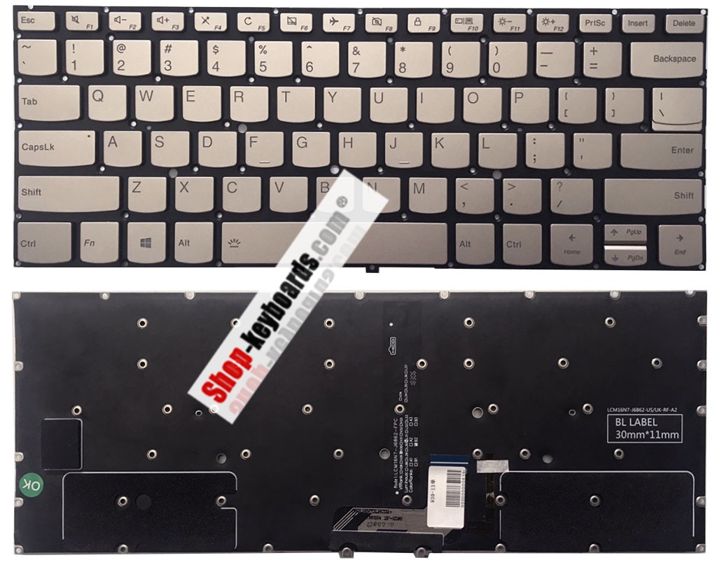 Lenovo LCM16N76B0J6864 Keyboard replacement