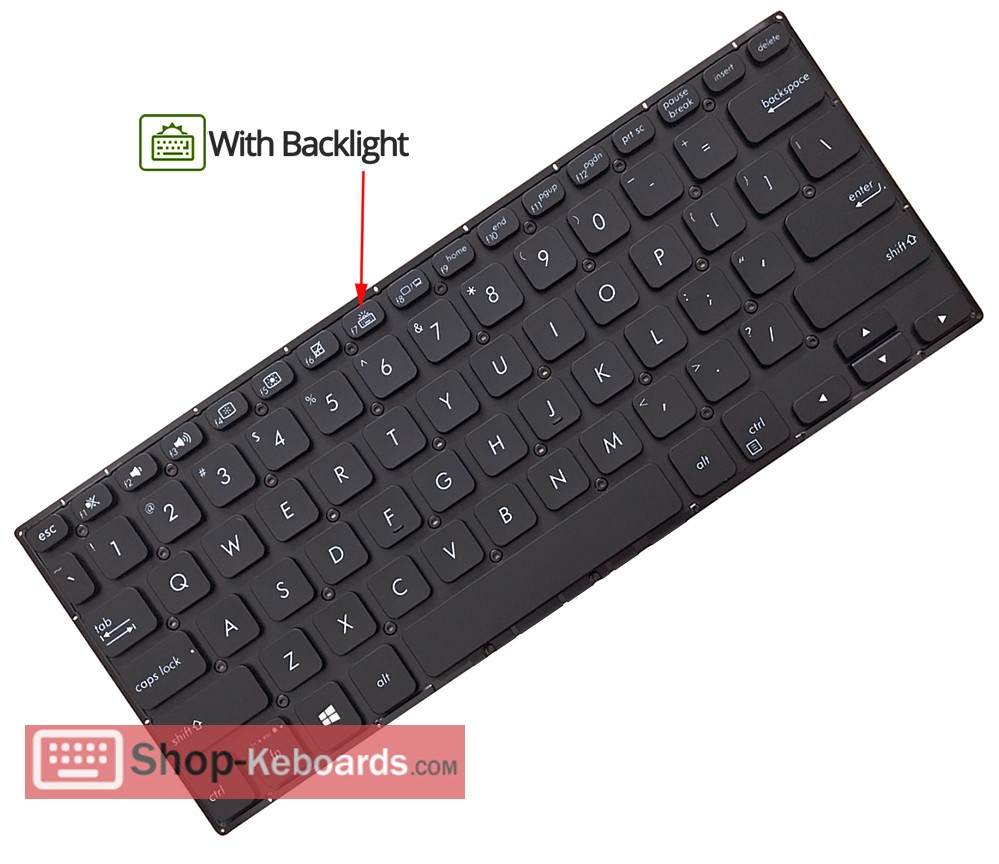 Asus VIVOBOOK FLIP 14 TP412UA-0061B8130U  Keyboard replacement