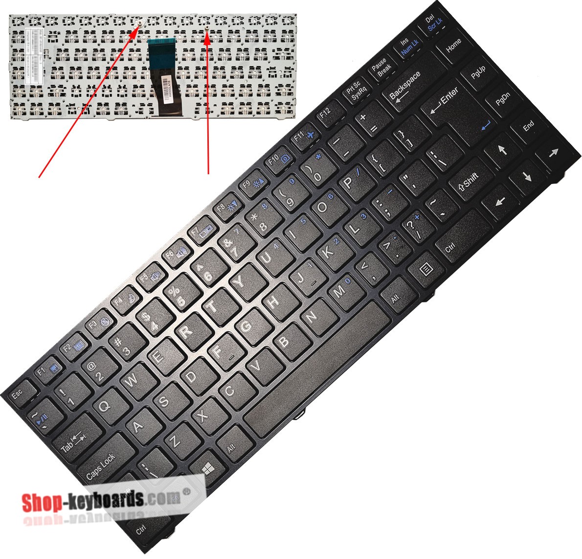 Clevo MP-12R76LA-4305 Keyboard replacement