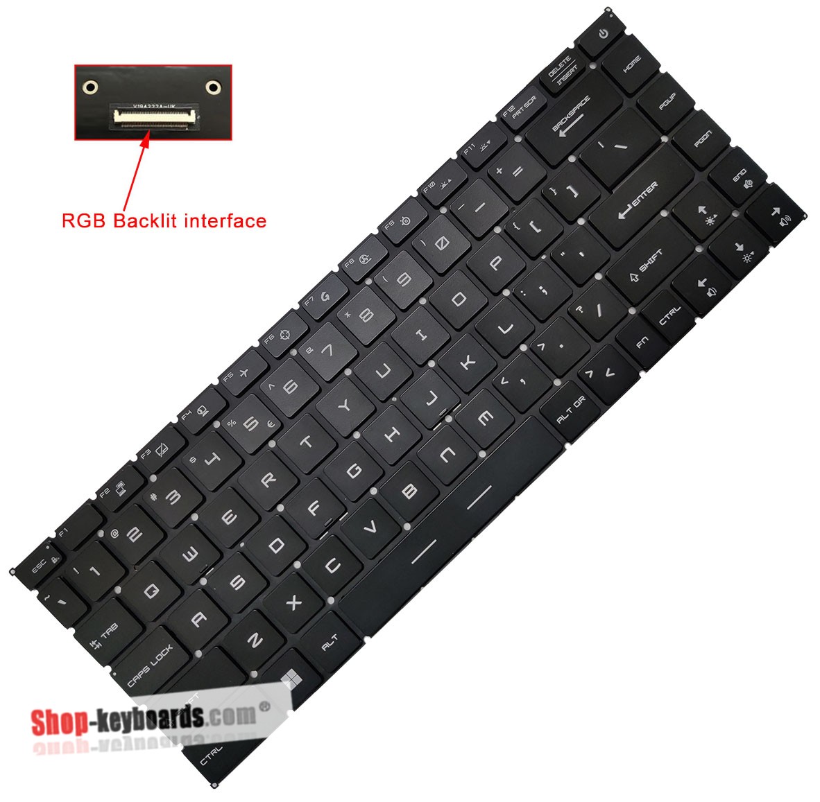 MSI GS66 10UG-253ID  Keyboard replacement