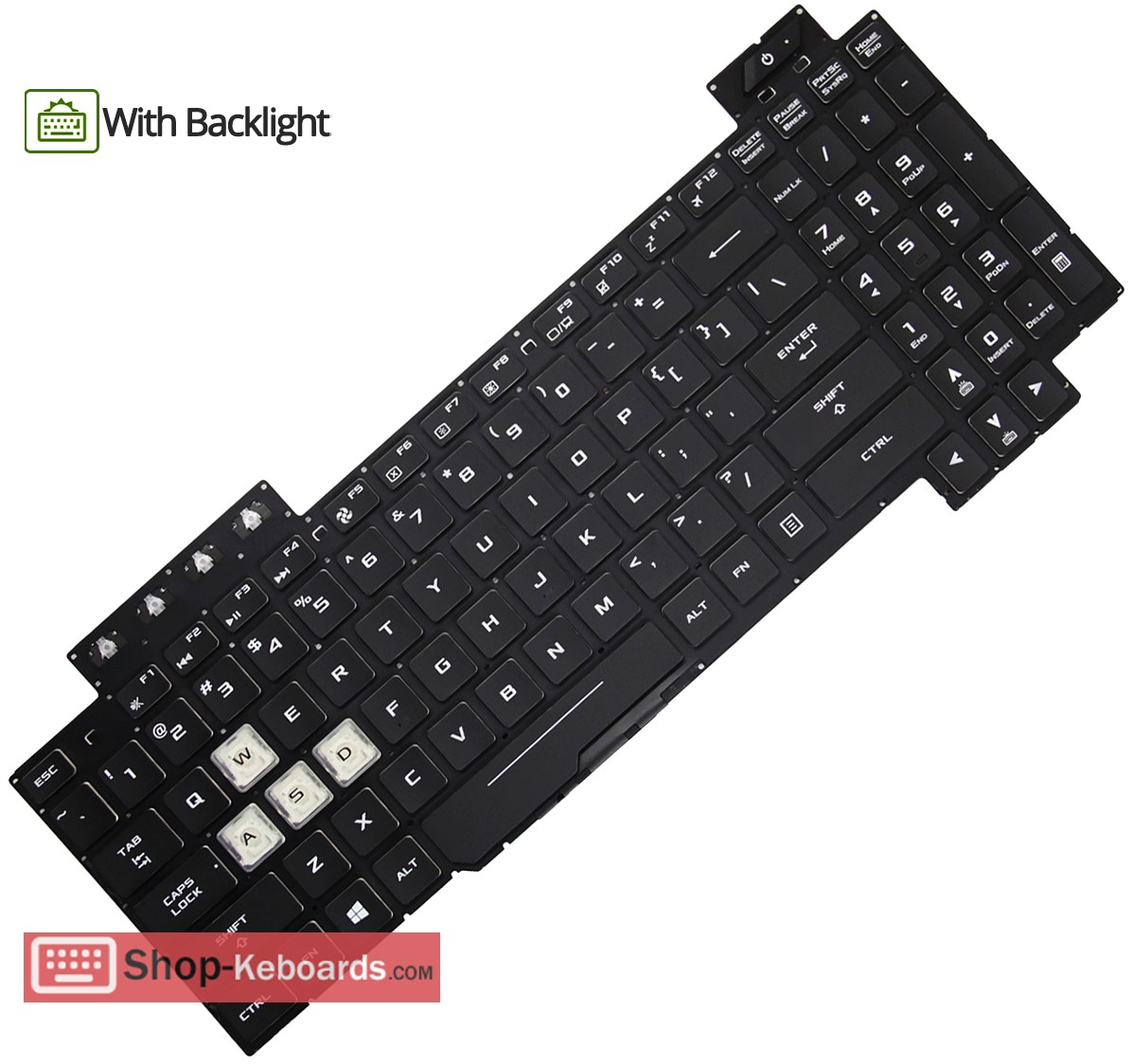 Asus TUF756GM Keyboard replacement