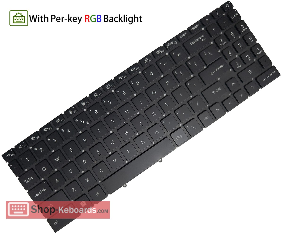MSI Creator Z16P B12UHST Keyboard replacement
