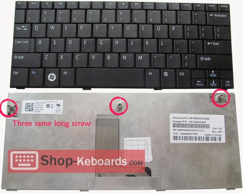 Dell 0G238m Keyboard replacement