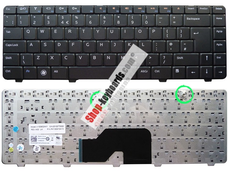 Dell NSK-DJB0E Keyboard replacement