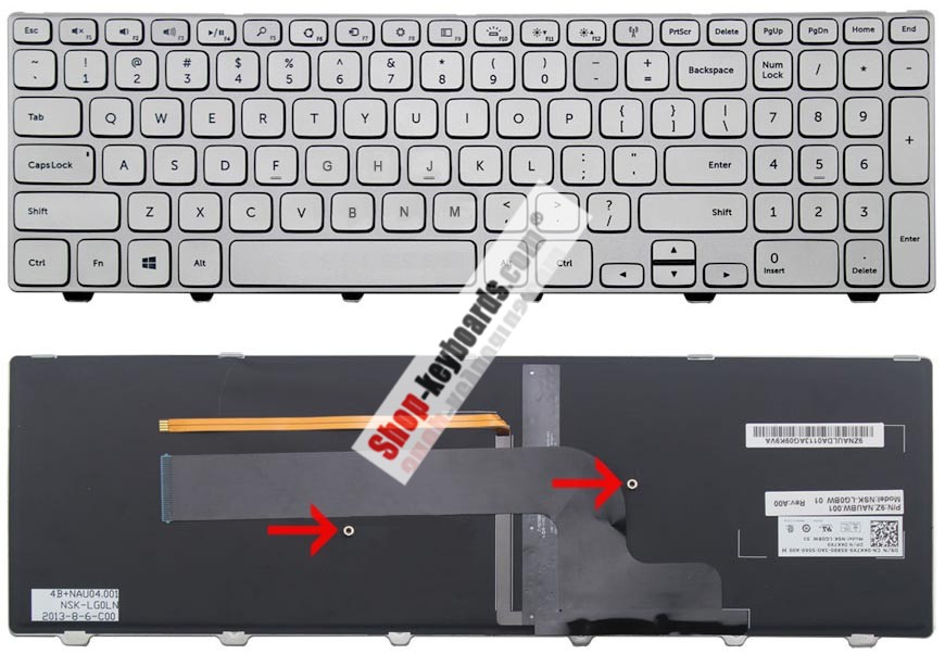 Dell 90.47L07.L0U Keyboard replacement