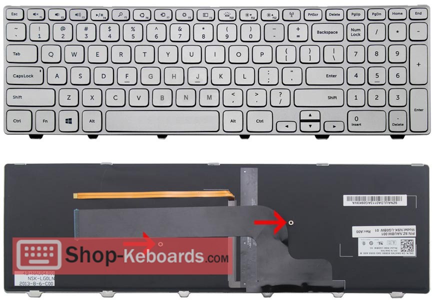 Dell 0PM1D2 Keyboard replacement