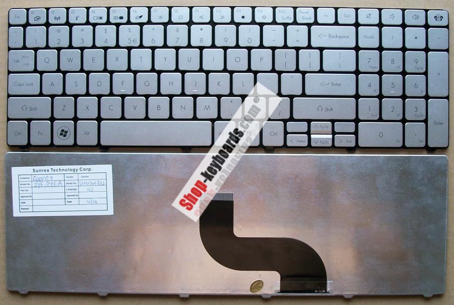 Packard Bell 9ZN1H8230U Keyboard replacement