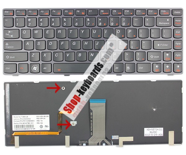 Lenovo 9Z.N6FSC.20J Keyboard replacement