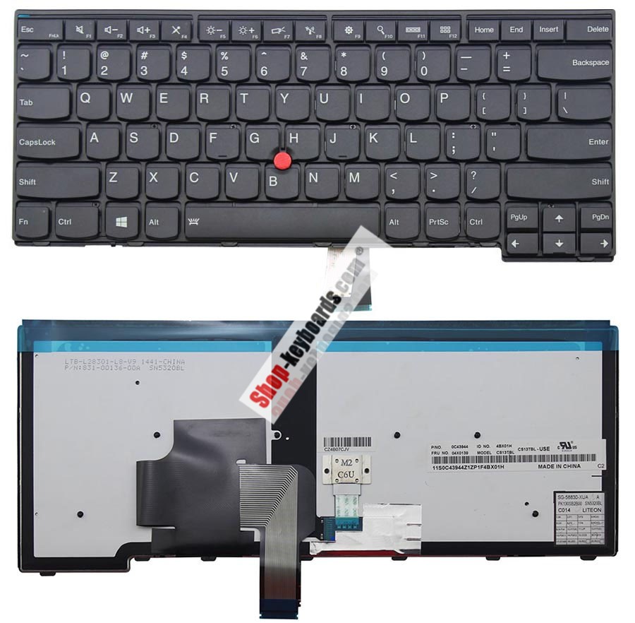 Lenovo MP-12M26LAJ442W Keyboard replacement